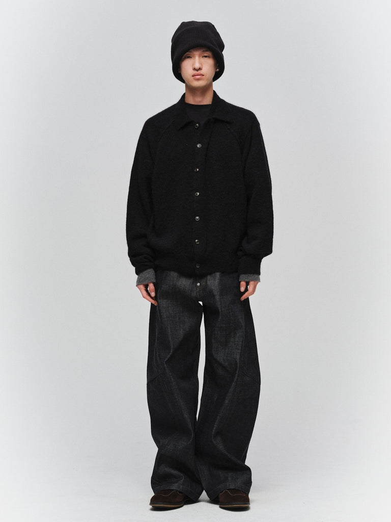 DRAPING DENIM PANTS