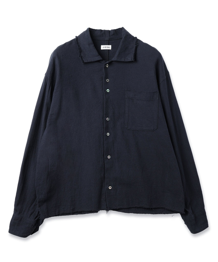 COTTON SILK CUT-OFF SHORT SHIRT