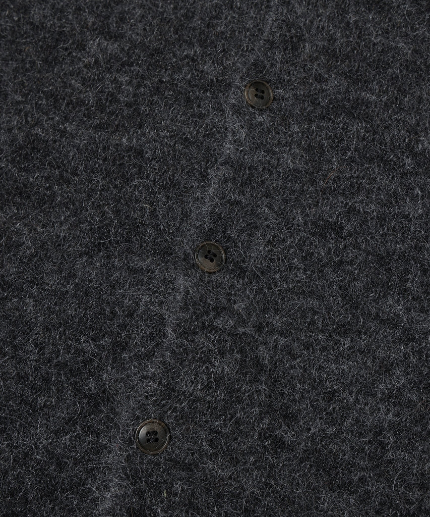 LAYERED MOHAIR KNIT SHIRT