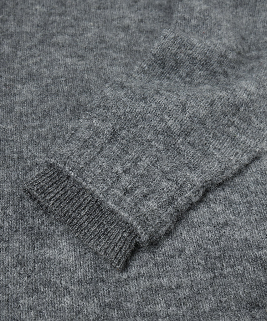 LAYERED MOHAIR V-NECK SWEATER