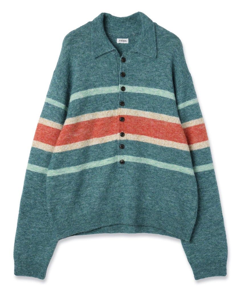STRIPED KNIT POLO