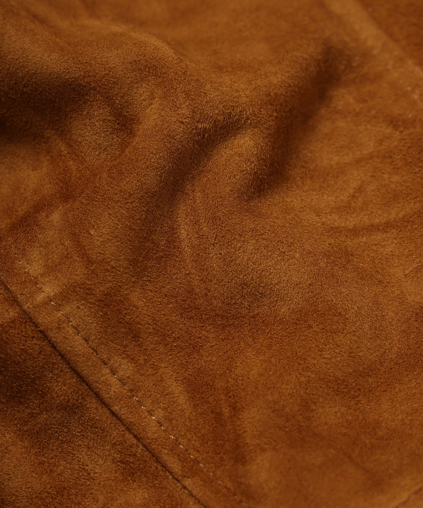 NUBUCK DRAPING LEATHER JACKET