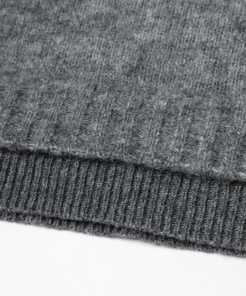 LAYERED MOHAIR V-NECK SWEATER